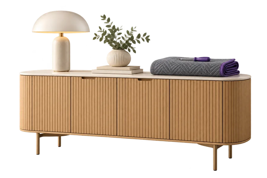 Elegantes Design-Sideboard mit Montagezubehör