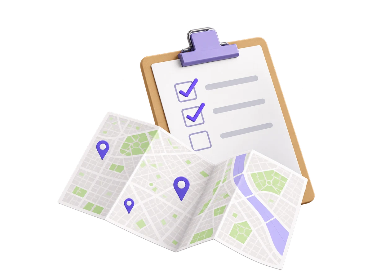 Checkliste und Stadtplan für die Umzugsplanung